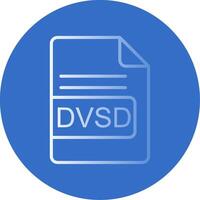 DVSD File Format Flat Bubble Icon vector