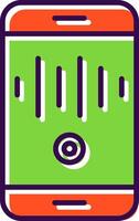 Voice Recording filled Design Icon vector