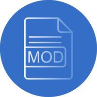 MOD File Format Flat Bubble Icon vector