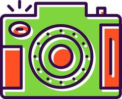 Dslr Camera filled Design Icon vector