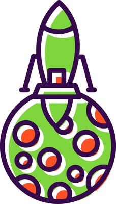 Moon Landing filled Design Icon