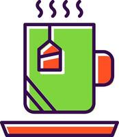 Hot Tea filled Design Icon vector