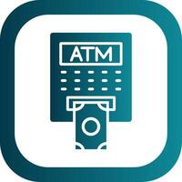 ATM Glyph Gradient Corner Icon vector