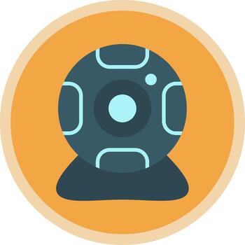 web leva plano multi circulo icono vector