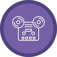 Tape Line Multi Circle Icon vector