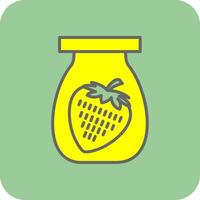 Jar Filled Yellow Icon vector