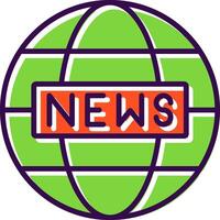 World News filled Design Icon vector