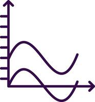 Wave Chart filled Design Icon vector