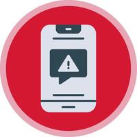 Alert Flat Multi Circle Icon vector