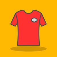 T Shirt Filled Shadow Icon vector