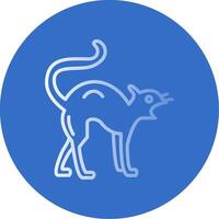Black Cat Flat Bubble Icon vector