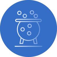 Cauldron Flat Bubble Icon vector