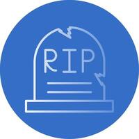 Tomb Flat Bubble Icon vector