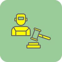 Labour Law Filled Yellow Icon vector