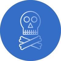 Skull Flat Bubble Icon vector