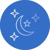 Night Flat Bubble Icon vector