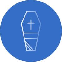 Coffin Flat Bubble Icon vector