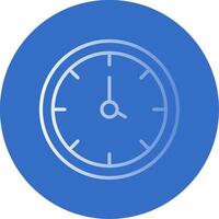 Clock Flat Bubble Icon vector