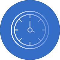 Clock Flat Bubble Icon vector