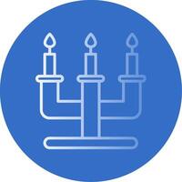 Candelabra Flat Bubble Icon vector