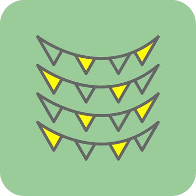 Celebration Flag Filled Yellow Icon