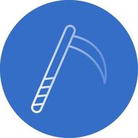 Scythe Flat Bubble Icon vector