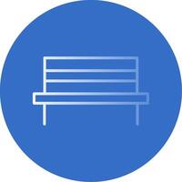 Bench Flat Bubble Icon vector