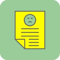 Bad Review Filled Yellow Icon vector