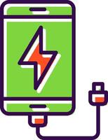 Charging filled Design Icon vector