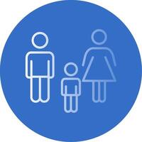 familia plano burbuja icono vector