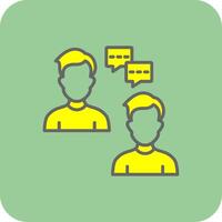 communication Filled Yellow Icon vector