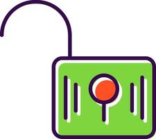 Unlocked filled Design Icon vector