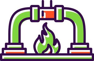 Gas Pipefilled Design filled Design Icon vector