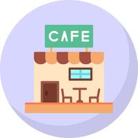 café plano burbuja icono vector