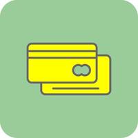 credit card Filled Yellow Icon vector