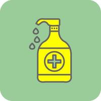 Liquid Filled Yellow Icon vector