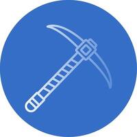 Pickaxe Flat Bubble Icon vector