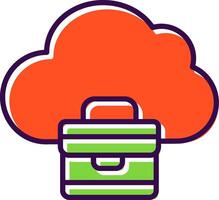 Cloud filled Design Icon vector