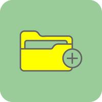 Folder Filled Yellow Icon vector