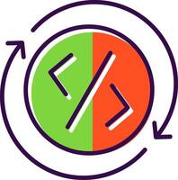 Development filled Design Icon vector