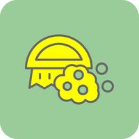 Brush Filled Yellow Icon vector