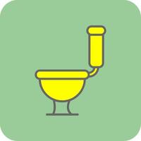 Toilet Filled Yellow Icon vector