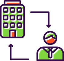 B2c filled Design Icon vector