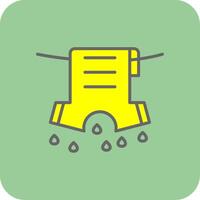 Laundry Filled Yellow Icon vector