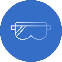 Safety Glasses Flat Bubble Icon vector