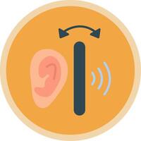 Ear Flat Multi Circle Icon vector