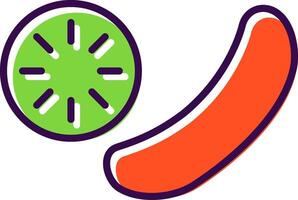 Cucumber filled Design Icon vector