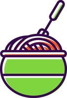 Noddles filled Design Icon vector