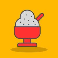 Ice Cream Filled Shadow Icon vector