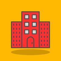Building Filled Shadow Icon vector